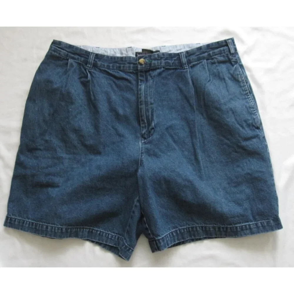 Vtg Tommy Hilfiger Chambray Men Streetwear Retro Minimalist Shorts Sz 38 (MP451)